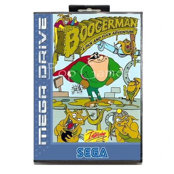  Boogerman cu Cutie cu Cutie de 16 biți Sega MD Carte de Joc pentru Mega Drive pentru Geneza Video Console