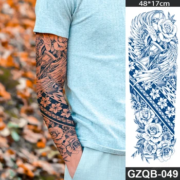  Brat Maneci Tatuaje Temporare Autocolant Totem Dragonul Robot Tatuaj Mare De Suc De Cerneală De Lungă Durată Sexy Body Art Pentru Bărbați Adulți