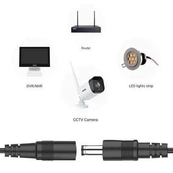  Cablu extensie 12V DC 1M 2M 3M 5M Cablu de Alimentare Extinde Sârmă de Cupru 2.1 mm x 5.5 mm tata-Priza Pentru aparat de Fotografiat CCTV DVR LED Router