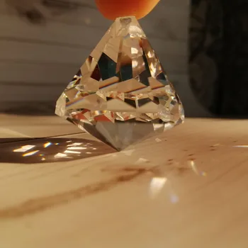  Camal 2 buc 30mm/1.18 inch Diamant Minge de Cristal Pandantiv Prisma Lampa de Iluminat Parte Agățat Candelabru Cortina de Nunta de Decorare DIY