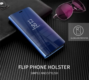  Caz Pentru Samsung Galaxy S20 Ultra S8 S9 S10 Nota 8 9 10 Plus A10 A20 A30 A40 A50 A70 A80 A30s Flip Smart Mirror Cartea De Telefon A Acoperi