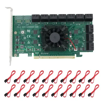  Chia Miniere Coloană de 20 de Port SATA PCI-E Adaptor PCIE, SATA PCI Express X16, SATA Card Controler PCIE să SATA3 6Gbps Add Pe Carduri