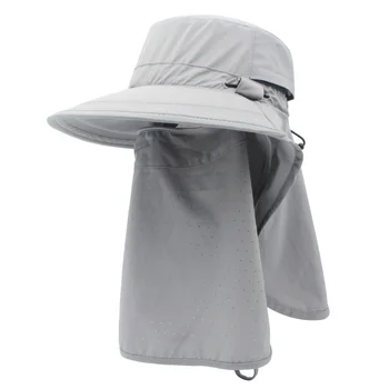 Connectyle în aer liber Barbati Femei Pălărie de Soare Margine Largă Reglabile Detasabile Packable Pescuit Pălărie cu Gat Lambou UPF 50+
