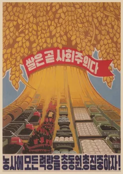  Coreea de nord Război Missle Propaganda Sovietică Poster Decorativ de Perete DIY Arta Autocolant Bar Acasă kraft Epocă Poster Decor cumpara 3 primi 4