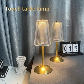  Creative Cristal Lampă de Masă cu LED-uri Touch Senzor Lampa de Birou USB Ochi-Îngrijire Lampă de Noptieră 3 Culoare Estompat Lumina de Noapte Bar de Hotel Decor