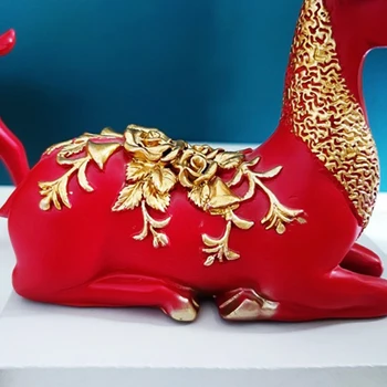  Creative Rasina de Artizanat Biroul de Acasă Decorare Elan Ornamente de Aur/Roșu/Argint DIY Multifuncțional Crăciun Ren Figurina