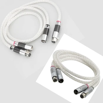  De înaltă Calitate Hi-End 8AG Argint Placat cu OCC 16 Fire Cablu Audio Cu Fibra de Carbon 3pins Echilibrate XLR cablu,conector xlr
