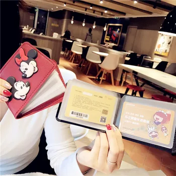  Desene animate Disney Mickey mouse multi-card cupluri băiat și fată card pungă de protecție doi-in-unul simplu și drăguț sac de depozitare