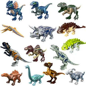  Dinozaurii jurasice jucării Blocuri DIY Tyrannosaurus Acțiune Figura Cărămizi Indominus Asamblate Bloc Modele Băiat de Jucarie pentru Copii