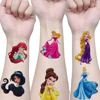  Disney Princess Autocolant Tatuaj Copii de Craciun Petrecere de Aniversare Cadouri Cenusareasa Printesa Sirena Aleatoare 1BUC Autocolante Tatuaj