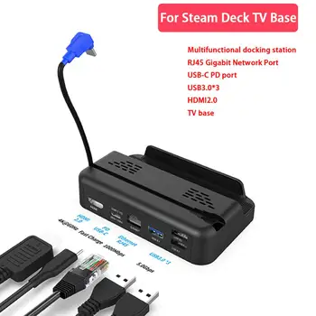  Docking Station, TV Stand de Bază pentru Abur Pentru Punte Suportul de Andocare HDMI, USB 3.0 Type-c, Încărcător pentru Abur Pentru Punte, Consola de jocuri