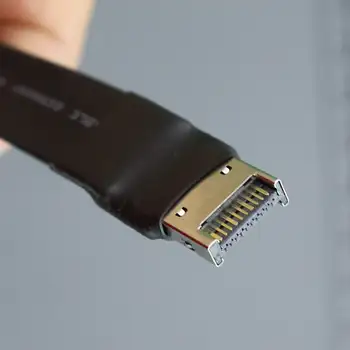  Ecranat 20G USB 3.2 Gen 2 Tip C Tip E Masculin Feminin 20P Cablu Plat w IC Viteză maximă pentru ITX/ATX Placa de baza A4 PC-ul Gazdă Extender