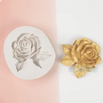  Floare Trandafir Silicon Tort Mucegai 3D Flori Fondante Mucegai Prajitura cu Jeleu Bomboane de Ciocolată Decorare Instrument de Copt Matrite