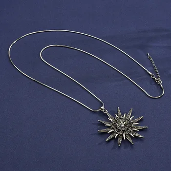  Floarea Soarelui Cristal Coliere & Pandantive Moda De Metal Lanț Pulover Colier Lung Collier Femme Bijuterii Accesorii Femei