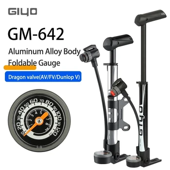  GIYO Biciclete Podea în Picioare și Mână 2 In 1 Mini Pompa Portabil Anvelope Pneumatice Presta Schrader-AV/FV 2 In 1 Supapa de MTB Biciclete Rutier Pompa