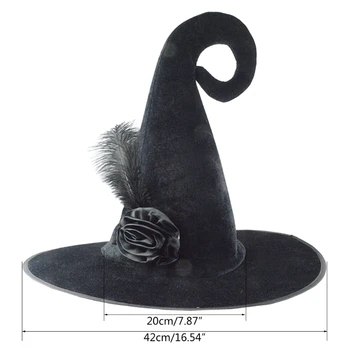 Halloween Vrăjitoare Pălărie de Vrăjitor Costum pentru Petrecerea de articole de acoperit capul Diavolului Capac Cosplay elemente de Recuzită, Decor Accesorii pentru Adulți Femei Bărbați