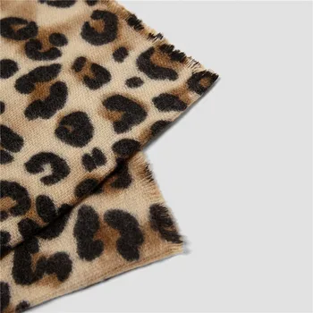  Iarna Îngroșa Pluș Leopard Eșarfă de sex Feminin Iepure Faux Blana Caldă Guler Fals Garda Cald Snood Mult Împachetări Eșarfe cel Mai bun cadou pentru Petrecere