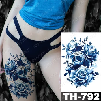  Impermeabil Tatuaj Temporar Autocolant Acuarelă Busola Flash Tatuaje Ancora Lotus Luna Body Art Brațul False, Tatuaj Femei Bărbați