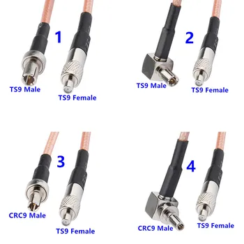  JXRF Conector TS9 de sex Feminin pentru a TS9 CRC9 de sex Masculin Cablu de Extensie RG316 Adaptor Coaxial Cablu Coadă Pentru 3G 4G Antena