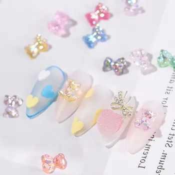  Kawaii Aurora Unghii Fluture Urs Decoratiuni Rășină Piese de schimb Consumabile Kit Set Profesional Drăguț Japonia Accesorii 3d Creativitate
