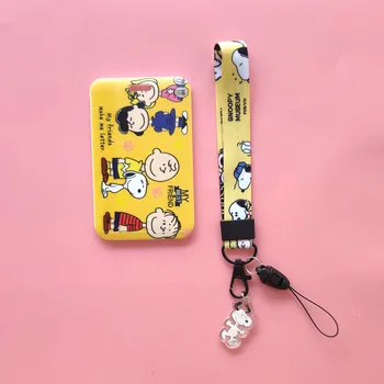 Kawaii Snoopy Desene Animate Cartelei Breloc Panglică Telefon Mobil Curea Super Drăguț Adorabil Pandantiv Poseta De Monede Card Bus Stand