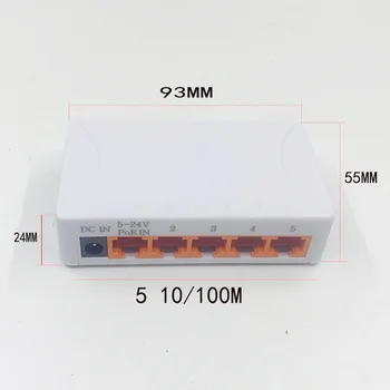  LA 1BUC 100Mbps 5 Porturi Mini Fast Ethernet LAN RJ45 Rețea Switch Comutator Hub Suport VLAN FIERBINTE de VÂNZARE