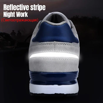  LARNMERN Muncă pentru Bărbați Încălțăminte de protecție din Oțel Tep Construcție Adidas Respirabil Usoare Anti-zdrobitor Anti-statice, Non-alunecare pantofi