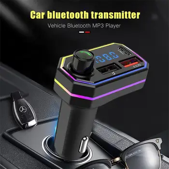  Led Backlight Auto compatibil Bluetooth Transmițător Fm Mp3 Tf/u Disc Player Handsfree Car Kit Dual Usb Adaptor