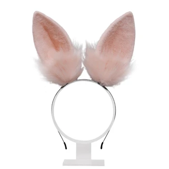  Lolita Pluș Cerc Păr De Iepure, Urechi De Animale Pălării Cu Blană Hairband Drăguț Caciulita Anime Rochie Fancy Cosplay Accesorii