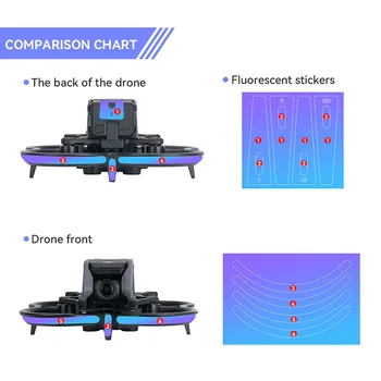  Luminoase Autocolante pentru DJI Avata Colorate Stralucitoare Drone Autocolante Reflectorizante Impermeabile Zbor pe timp de Noapte rezistent la apa Drone Accesorii