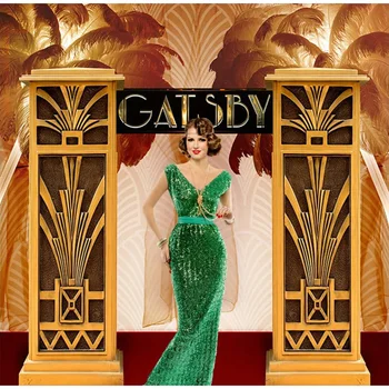  Marele Gatsby 1920 Roaring 20 de Petrecerea de Ziua lui de Decor Fundal Fotografie Fundal Bal Portret de Nunta sedinta Foto 8x8, 10x10