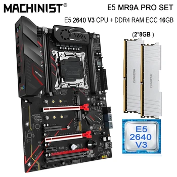  MAȘINIST MR9A-PRO-MAX Kit Placa de baza Cu E5 2640 V3 CPU Set 16G(2*8) DDR4 ECC RAM Memorie USB 3.0 Nvme M. 2 socket LGA 2011-3 Slot ATX