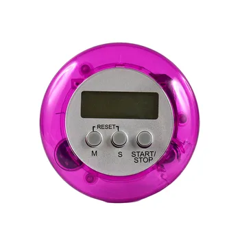  Mini Portabil de Forma Rotunda Magnetic Digital LCD Cronometru Timer Bucătărie Curse Sport Ceas cu Alarmă Numărătoarea inversă 99 Minute w/ 5 Culori