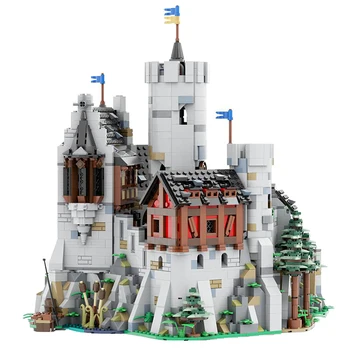  MOC Medieval Defensivă Germania Löwenstein Castelul Blocuri Kit Arhitectura Turnul Caramizi Jucarii Pentru Copii, Cadouri de Ziua de nastere