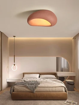  Modern wabi-sabi lampă de tavan dormitor lampa de camera de zi sala de mese lampa original designer de studiu moderne și simple, crema de vânt lămpi