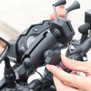  Motocicleta Unghi de Baza cu 10mm Gaura Mingea cu Capul Adaptor de Muncă Pentru Go Pro Camera Smartphone GPS Monteaza Titularul de Bază