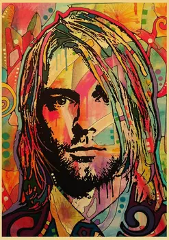  Noi Kurt Poster Hârtie Kraft Printuri Nostalgie Cobain Cafe Jucărie De Epocă Și Decor Acasă Decorare Salon De Decor Pictura Dormitor