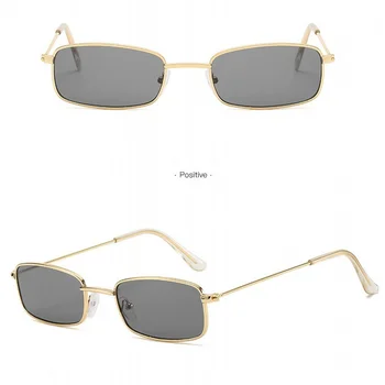  Noi ochelari de Soare Retro Cadru Mic Om Femeile Design Dreptunghiular Ochelari de Soare UV400 Aliaj de Moda de Epocă Ochelari de Nuante