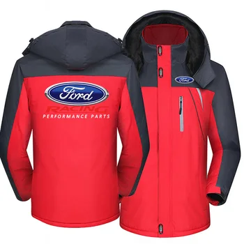  Nova jaqueta de inverno dos homens para ford blusão à prova de vento à prova dwindproof água engrossar velo uza outdoorsport