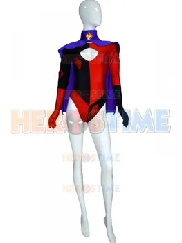  Personaj Negativ Super-Quinn Cosplay Costum Lycra Spandex Costume de Halloween pentru Femei Cosplay Zentai Costum de Femeie Sexy, Catsuit cu Capul