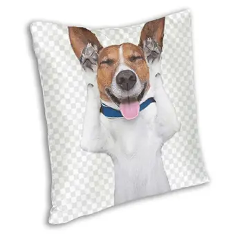  Personalizat Amuzant Caine Jack Russell Terrier de Pernă Decor 3D Două Laterale de Imprimare animale de Companie față de Pernă pentru Camera de zi