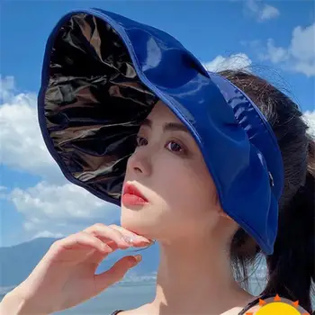  Pliabil Pescuit Pălărie Portabil Anti-UV Largă de Mare Refuz Suncap Sport în aer liber cu Dublă Utilizare Bentita Pălării Femei Viziere Capac UV400