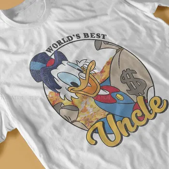  Povești cu mac-mac Mcduck Unchiul Om Tricou Disney Donald Duck Desene animate O Gât Topuri din Bumbac Tricou Umor de Calitate Superioară Idee de Cadou