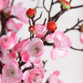  Prune Cires Flori Artificiale Flori de Matase Flores Sakura Crengi Acasă Masa de sufragerie Decor DIY Decorare Nunta