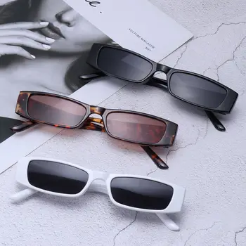  Pătrat Ochelari de Trend UV400 Dreptunghi Mic ochelari de Soare Cadru Mic Înguste ochelari de Soare Retro Ochelari de Soare