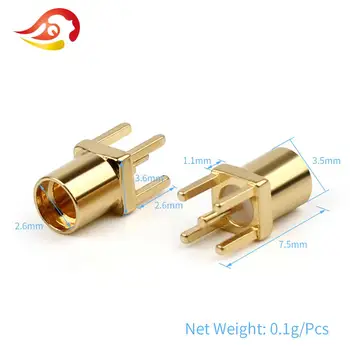 QYFANG MMCX de sex Feminin Pin Jack Audio de PCB Montare Cu Lipire Direct Aur 24K Placate cu Cupru Conector de Sârmă de Metal Adaptor