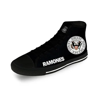 Ramone Sigiliu Vultur Trupa de Punk Rock Casual Pânză de Imprimare 3D High Top Canvas Moda Pantofi Bărbați Femei Usoare, Respirabil Adidași