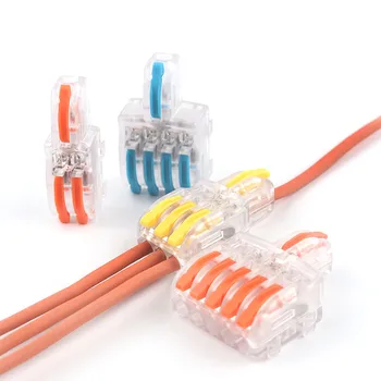  Rapid Cabluri Conector Universal Splitter cabluri cablu 1 în mai multe afară Push-in Poate Combinat Fundul Acasă Bloc Terminal