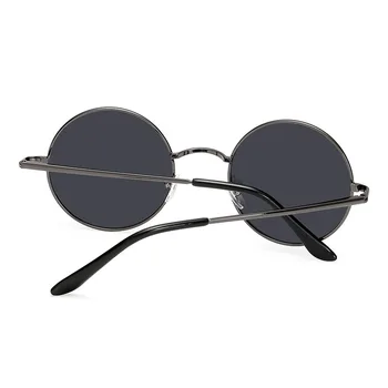  Retro Rotund ochelari de Soare Polarizat Bărbați Femei Epocă Ochelari de Soare Cadru Metalic Negru lentile de Partid Ochelari de Conducere Pescuit UV400