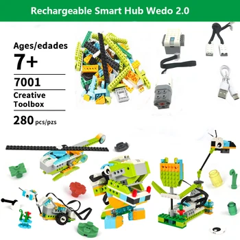  Reîncărcabilă Componente Tehnice WeDo 3.0 Robotică Construcții de Blocuri Compatibil Cu 45300 Wedo 2.0 Învățământ Jucării DIY